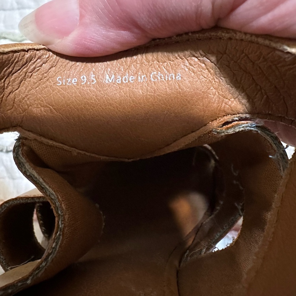 Dolce Vita mules sz 9.5 block heel tan - Picture 4 of 5